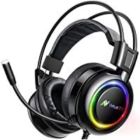 Los mejores  - Abkoncore - Auriculares externos- B780 gaming alámbricos con micrófono Virtual 7.1 RGB (Android)
